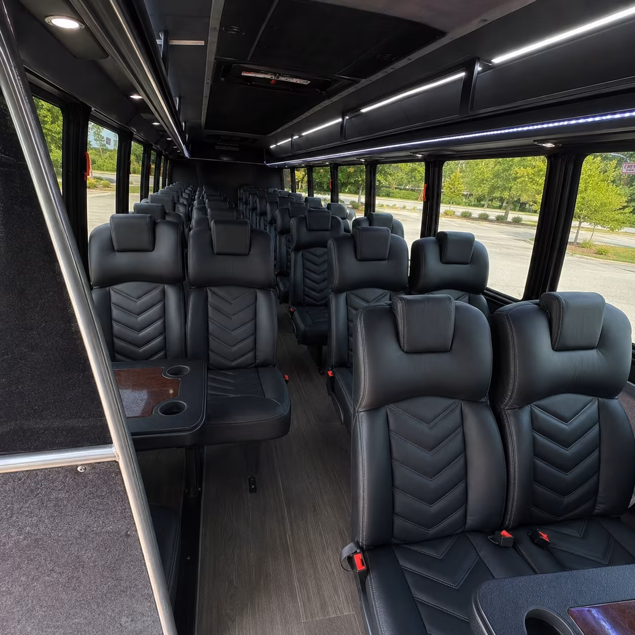 riverside 25 passenger minibus interior