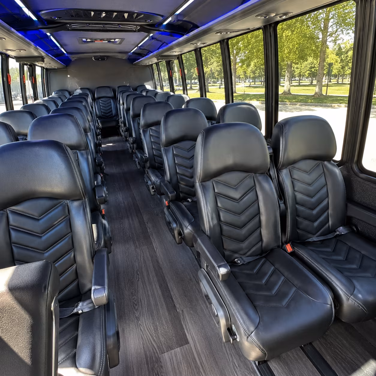 riverside 28 passenger minibus inside
