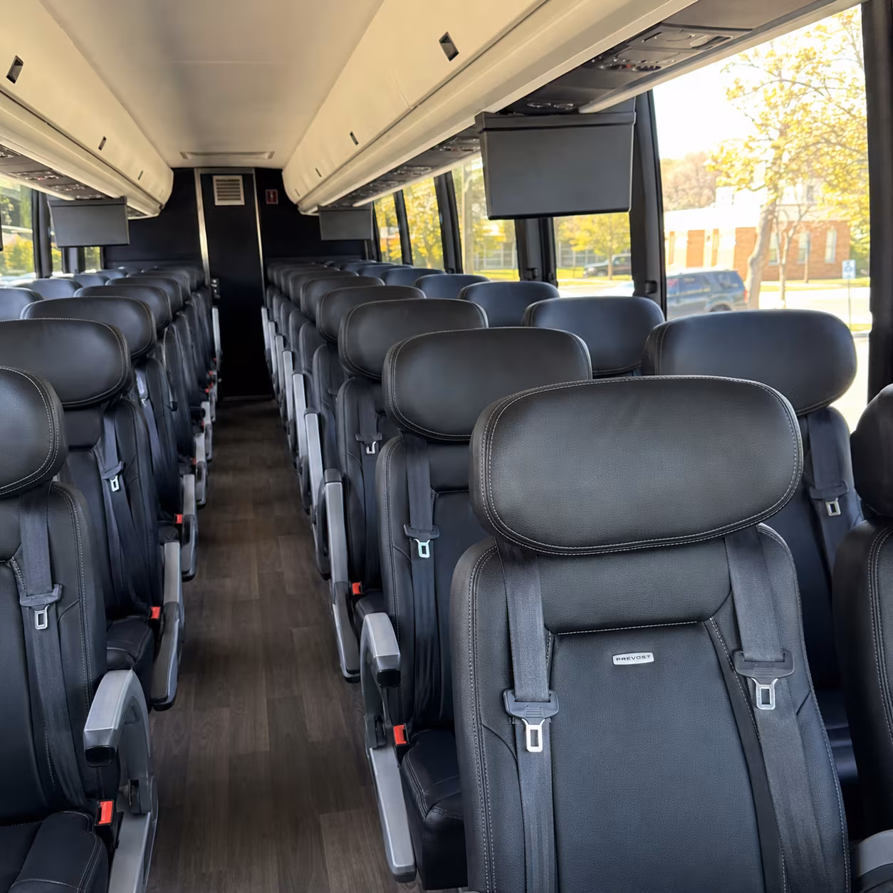 riverside 45 passenger charter bus inside