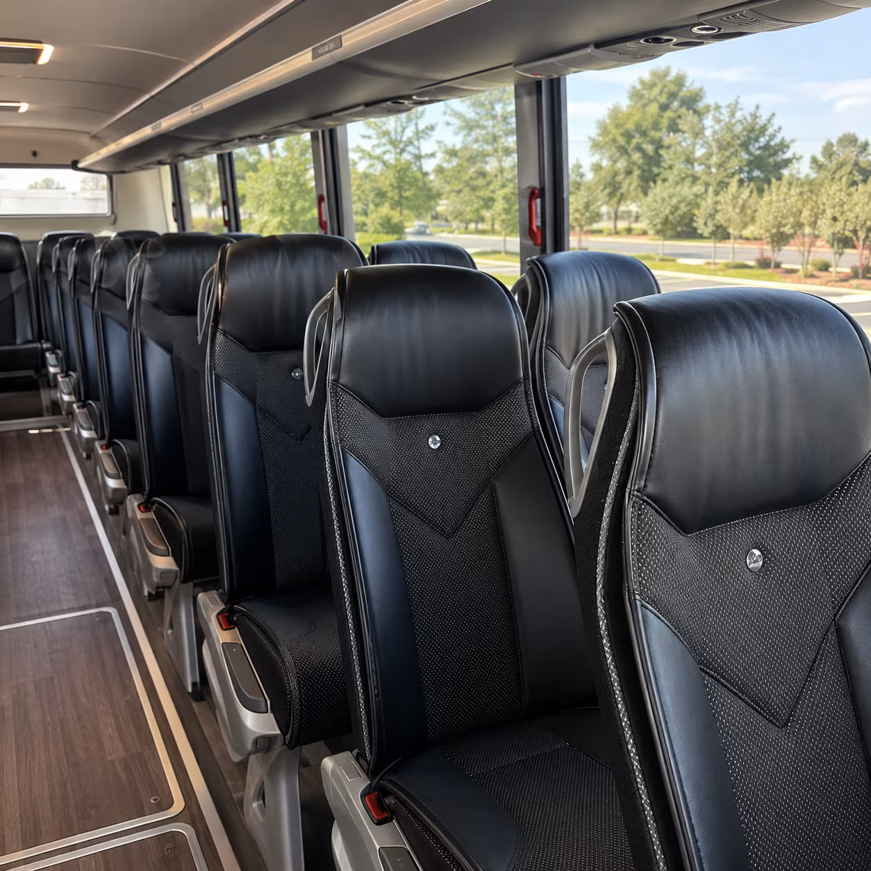 riverside 45 passenger charter bus interior