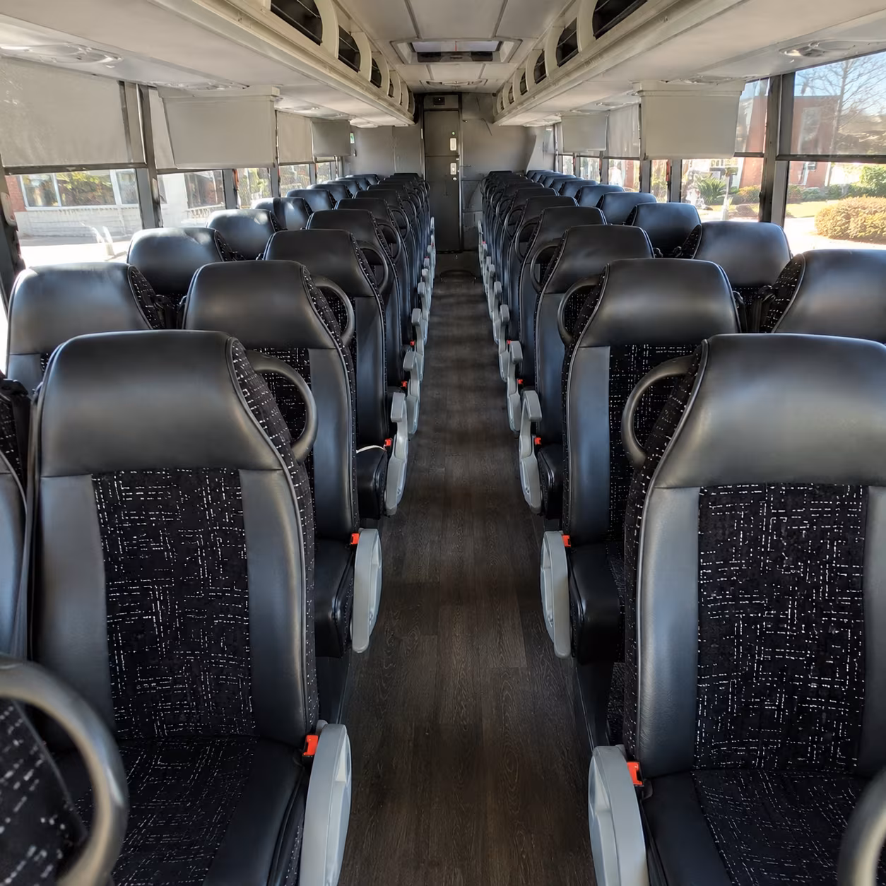 riverside 54 passenger charter bus inside