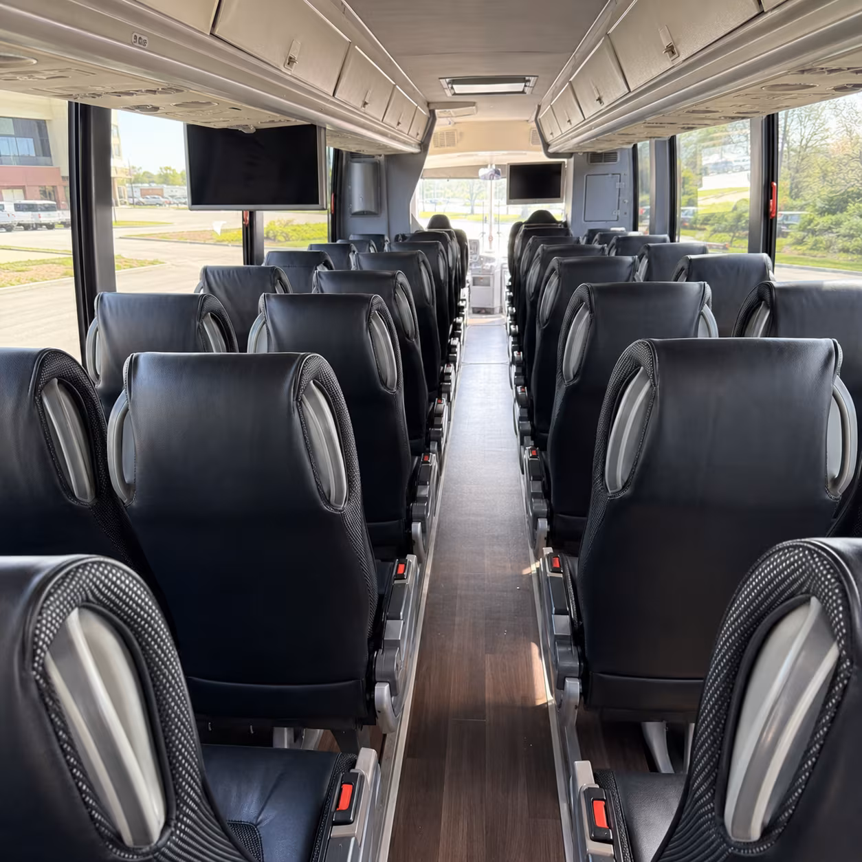 riverside 56 passenger charter bus inside