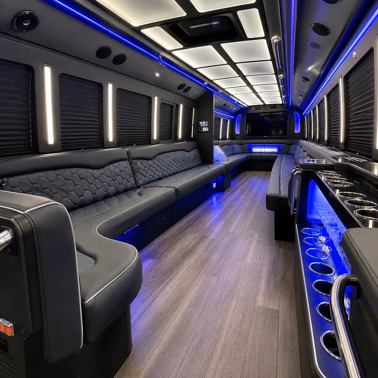 riverside wedding party bus rental